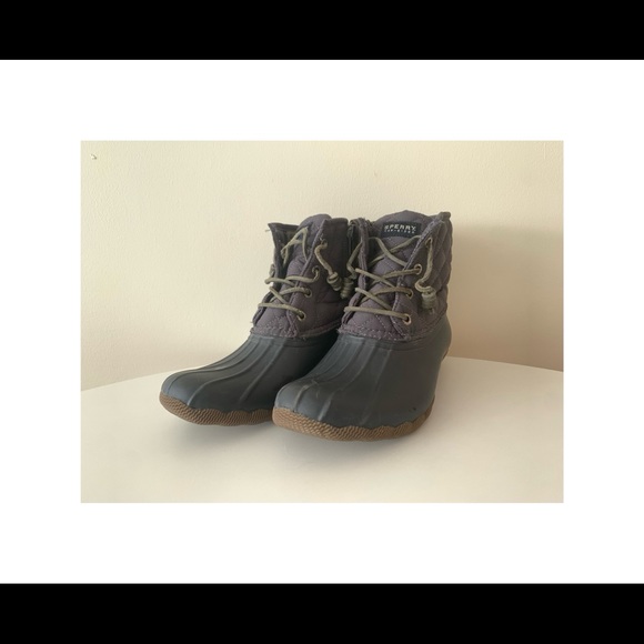 Sperry Top-Sider Waterproof Rubber Rain Boots in Navy (Size W 7M) - Picture 2 of 6